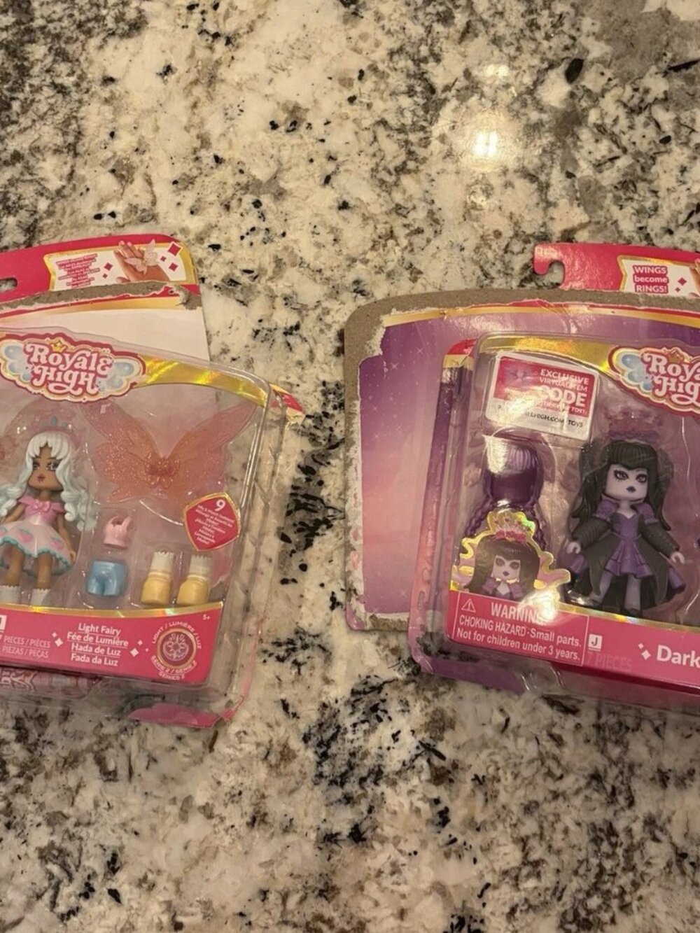 Royale High Lot of 2 Figures Light Fairy Dark Fairy